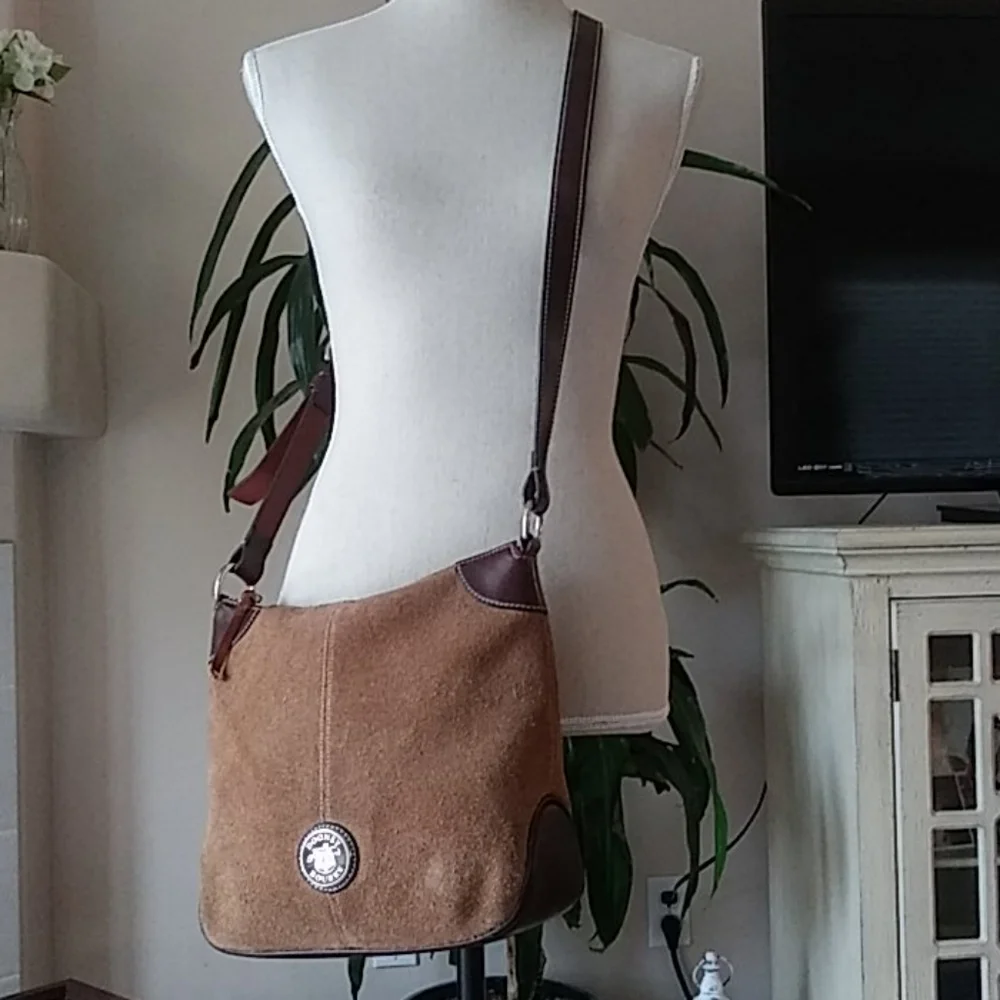 Dooney & Bourke Brown Suede Bag - Picture 6 of 11